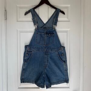 Vintage Gap Blue Jeans Denim Short Overalls Size Womens Medium